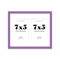 12X10 Inch 2 Opening Photo Collage Frame, Display Two 7X5 Inch Photos, Multi Aperture Family Picture Frame, Purple - thumbnail 2