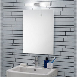 Long Life Lamps Company 8W Led Bathroom Frosted Mirror Wall Light With Pull Cord Cool White 6500K Ip44 Ml14 - thumbnail 7