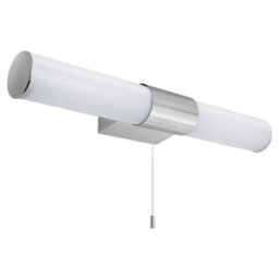 Long Life Lamps Company 8W Led Bathroom Frosted Mirror Wall Light With Pull Cord Cool White 6500K Ip44 Ml14