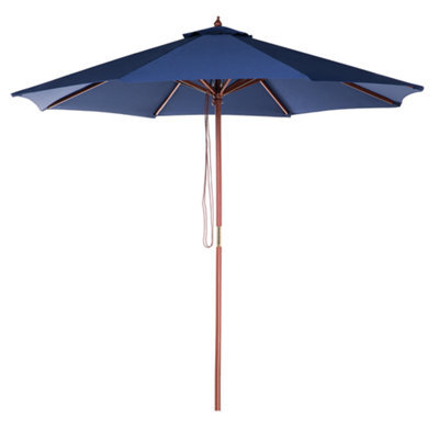 Beliani Market Parasol 270 Cm Toscana Navy Blue - image 1