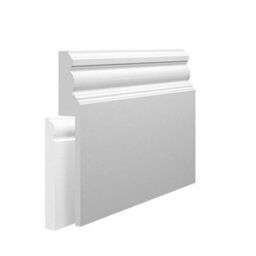 Skirting World Edwardian Mdf Skirting Board Cover - 195mm X 25mm X 4200mm, Primed (Pack Of 2)