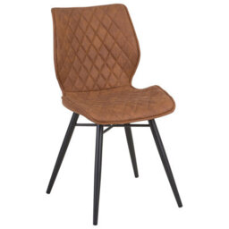Beliani Set Of 2 Dining Chairs Lisle Fabric Golden Brown - thumbnail 4