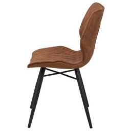 Beliani Set Of 2 Dining Chairs Lisle Fabric Golden Brown - thumbnail 6