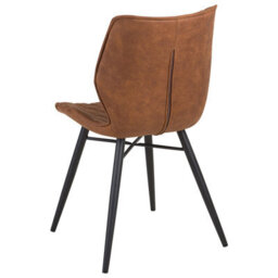 Beliani Set Of 2 Dining Chairs Lisle Fabric Golden Brown - thumbnail 5