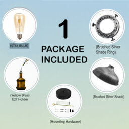 Flush Mounted Ceiling Light Metal E27 Indoor Lighting Brushed Silver Without Bulb - thumbnail 7