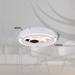 Luminosa Lighting Luminosa Kolli Integrated Led Semi Flush Ceiling Light White Led Dimmable 3000-6000K Remote Control - thumbnail 7