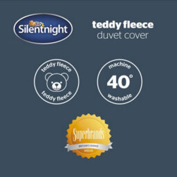Silentnight Teddy Fleece Duvet Set - Natural - Double - thumbnail 8