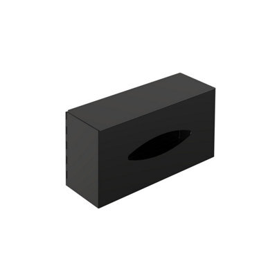Cosmic Tissue Box Cover, Matt Black, Free-Standing Or Wall-Mounted, Collection Architect S+ - image 1