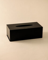 Cosmic Tissue Box Cover, Matt Black, Free-Standing Or Wall-Mounted, Collection Architect S+ - thumbnail 2