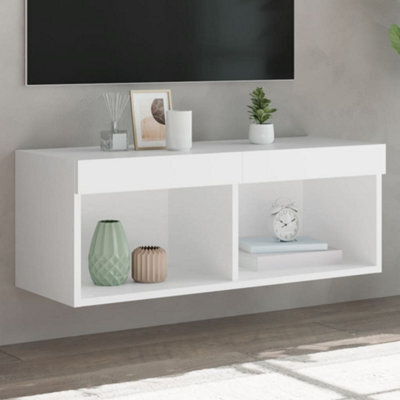 Vidaxl Tv Cabinet With Led Lights White 80X30X30 Cm - image 1