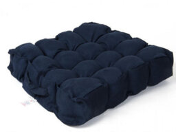 Lancashire Textiles Faux Suede Booster Cushion - Navy Blue