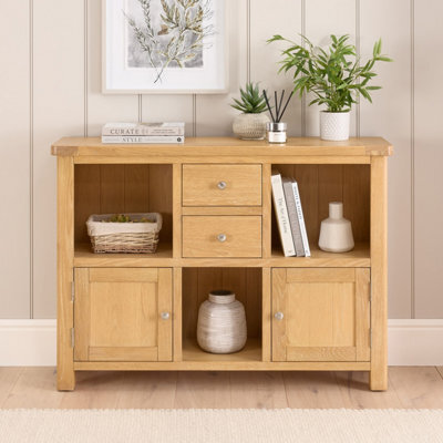 The Furniture Market Marbury Oak Low Open Display Shelf Unit Bookcase - image 1