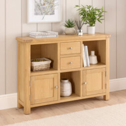 The Furniture Market Marbury Oak Low Open Display Shelf Unit Bookcase - thumbnail 2