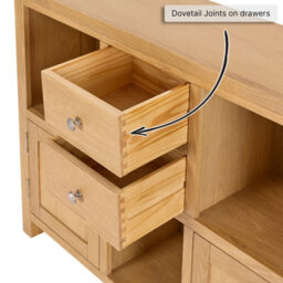The Furniture Market Marbury Oak Low Open Display Shelf Unit Bookcase - thumbnail 6