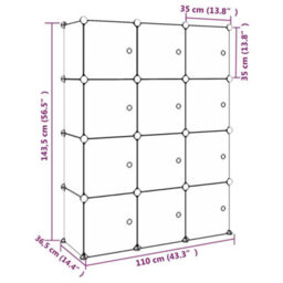 Walplus Cube Storage Cabinet For Kids With 12 Cubes Green Pp - thumbnail 8