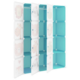 Walplus Cube Storage Cabinet For Kids With 12 Cubes Green Pp - thumbnail 6