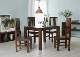Loft Mango Dark Wooden High Slat Back Dining Chair - Set Of 2 - thumbnail 2