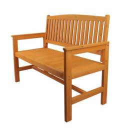 Groundlevel 2 Seater Modern Wooden Garden Bench - thumbnail 3