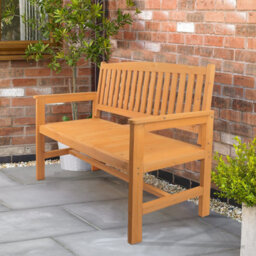 Groundlevel 2 Seater Modern Wooden Garden Bench - thumbnail 5