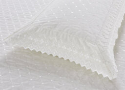 Rapport Home Richmond White Pillowcase Pair Luxury Embroidered - thumbnail 3