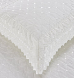 Rapport Home Richmond White Pillowcase Pair Luxury Embroidered - thumbnail 2