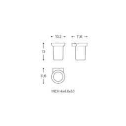 Cosmic Toothbrush Holder, Chrome, Architect S+ Collection - thumbnail 5