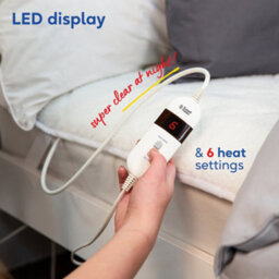 Russell Hobbs Electric Heated Blanket Premium Sherpa Fleece Throw Single Size Rhesb8001 - thumbnail 4