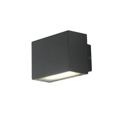 Luminosa Lighting Luminosa Agera Outdoor Integrated Led Aluminum Wall Lamp, Black Matt, Ip54, 4000K