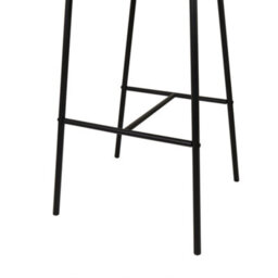 Beliani Set Of 2 Orange Fabric Bar Chairs With Black Metal Legs, Armless, Velvet-Effect - thumbnail 8