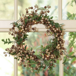 Dibor 30Cm Red Velvet Berry Xmas Festive Table Decoration Wreath Christmas Dining Centerpiece