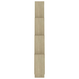 Berkfield Wall Cube Shelf Sonoma Oak 90X15X119 Cm Engineered Wood - thumbnail 5