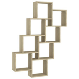Berkfield Wall Cube Shelf Sonoma Oak 90X15X119 Cm Engineered Wood - thumbnail 2