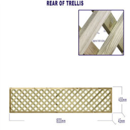 Premier Garden Supplies Urban Diamond Wooden Trellis Panel 6Ft X 1.5Ft (3 Pack) Heavy-Duty Lattice Fencing Topper For Climbing Plant Support - thumbnail 8