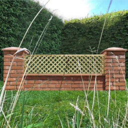 Premier Garden Supplies Urban Diamond Wooden Trellis Panel 6Ft X 1.5Ft (3 Pack) Heavy-Duty Lattice Fencing Topper For Climbing Plant Support - thumbnail 7