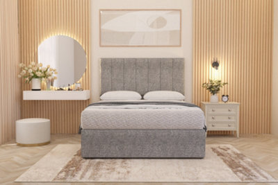 Somnior Beds Somnior Austin Divan Bed Set With Midnight Pocket Sprung Mattress And Headboard Grey Tweed - image 1