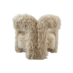 Wyld Haus Frida Quirky Furry Ivory Armchair - thumbnail 5