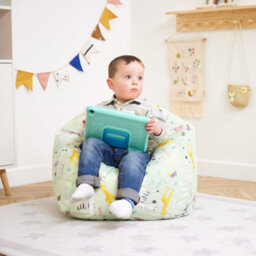 icon Kids Safari Bean Bag Chair Green Childrens Bean Bags - thumbnail 2