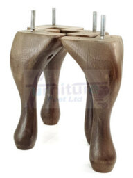 L&F Queen Anne Wooden Legs Antique Brown Stain 250mm High Set Of 4 Replacement Furniture Feet  M10 - thumbnail 5