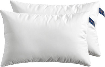 Lister Cartwright 2 X Wool Pillow Premium Quality Adjustable Firmness 100% Cotton Cover - image 1