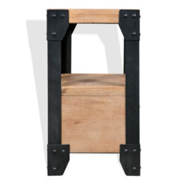Vidaxl Nightstand Solid Acacia Wood Steel 40X30X54 Cm - thumbnail 3