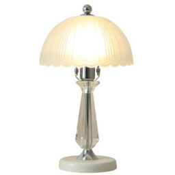 Darphe 42Cmh Elegant Glass Scallop Shaped Lampshade Table Lamp,crystal Column Lamp Base - thumbnail 5