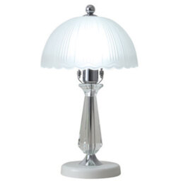 Darphe 42Cmh Elegant Glass Scallop Shaped Lampshade Table Lamp,crystal Column Lamp Base - thumbnail 4