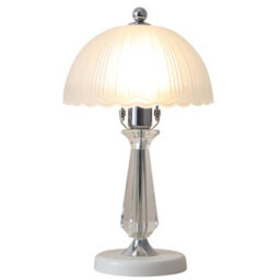 Darphe 42Cmh Elegant Glass Scallop Shaped Lampshade Table Lamp,crystal Column Lamp Base - thumbnail 6