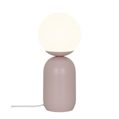 Nordlux Notti Indoor Table Lamp Pink Metal E14 Hand Blown Glass - Mains Powered, Ip20 - image 1