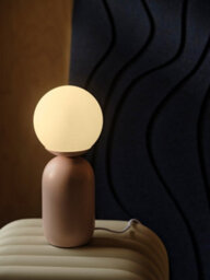 Nordlux Notti Indoor Table Lamp Pink Metal E14 Hand Blown Glass - Mains Powered, Ip20 - thumbnail 6