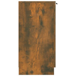 Berkfield Shoe Cabinet Smoked Oak 59X35X70 Cm Engineered Wood - thumbnail 4
