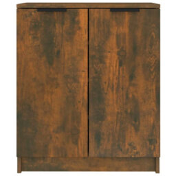 Berkfield Shoe Cabinet Smoked Oak 59X35X70 Cm Engineered Wood - thumbnail 3