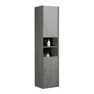 Plum&clay Nebula Concrete Wall Mounted Bathroom Tall Storage Unit - image 1