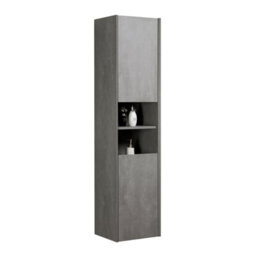 Plum&clay Nebula Concrete Wall Mounted Bathroom Tall Storage Unit