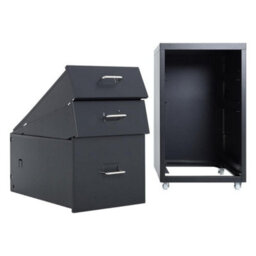 Living And Home Black 48.5Cmh 3 Drawers Mobile Under Desk Storage Metal File Cabinet With Wheels - thumbnail 5